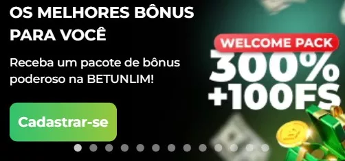 Cadastre-se na BetUnlim para receber o bônus de boas-vindas